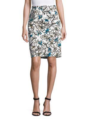 Calvin Klein Printed Floral Pencil Skirt