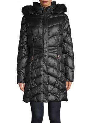Gallery Quilted Faux Fur-trimmed Puffer Jacket