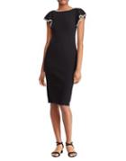 Lauren Ralph Lauren Ruffle-sleeve Boatneck Dress