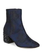 Badgley Mischka Embroidered Floral Booties