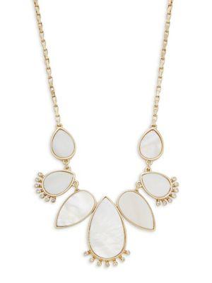 Design Lab Lord & Taylor Mother-of-pearl And Crystal Statement Necklace