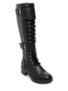 Design Lab Monna Buckled Tall Combat Boots