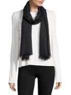 Lord & Taylor Fringe Accented Wrap Scarf
