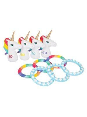 Sunnylife Unicorn 10-piece Inflatable Ring Toss Set