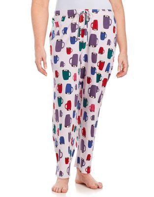 Lord & Taylor Plus Printed Drawstring Pants