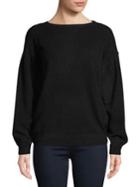 Lord & Taylor Pleated Balloon-sleeve Cashmere Sweater
