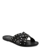 Dv By Dolce Vita Casta Studded Leather Slide Sandals