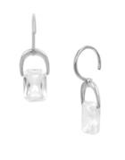 H Halston Cubic Zirconia Panel Crystal Drop Earrings