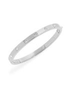 Kate Spade New York Set In Stone Rhodium-plated Hinged Bangle