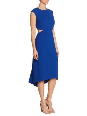 Halston Heritage Cut-out Midi Dress