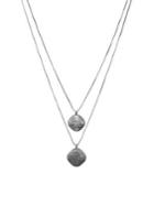 Lucky Brand Silvertone Compass Charm Layer Necklace