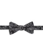 Black Brown Floral Bow Tie
