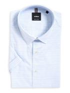 Strellson Caspar Loose-fit Short-sleeve Stripe Button-down Shirt