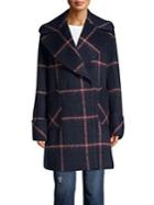 Kendall + Kylie Oversize Windowpane Coat