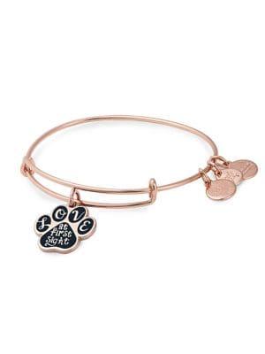 Alex And Ani Rose Goldtone Paw Charm Bracelet