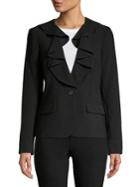 Karl Lagerfeld Paris Ruffle-lapel Jacket