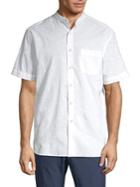 Perry Ellis Regular-fit Palm-print Short-sleeve Shirt