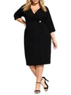 City Chic Plus Carmen Wrap Dress