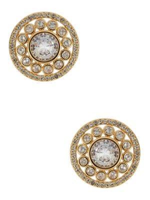 Nadri Rhinestone Accented Disc Earrings