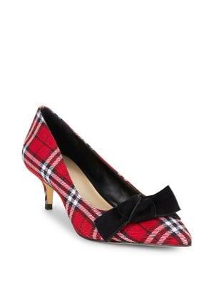 Lord & Taylor Railey Plaid Bow Heels
