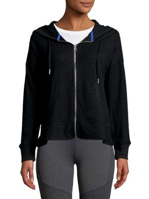 Calvin Klein Performance Ruffled Full-zip Hoodie