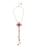 Betsey Johnson Multi-floral Y Necklace