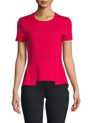 Bcbgmaxazria Peplum Roundneck Top