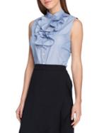Tahari Arthur S. Levine Stand-collar Ruffle Blouse