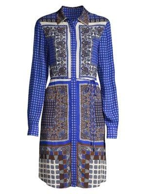 Elie Tahari Roxanne Paisley Georgette Dress