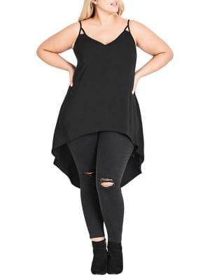 City Chic Plus Sleeveless High-low Hem Camisole