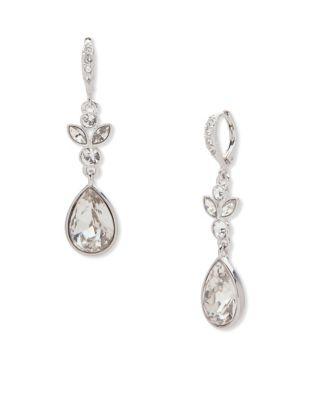 Givenchy Pear Crystal Studded Drop Earrings