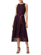 Tahari Arthur S. Levine High-low Soutache Lace & Ribbon Dress