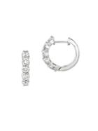 Morris & David 1.51 Tcw Diamond And 14k White Gold Hoop Earrings