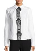 Tommy Hilfiger Lace-trimmed Button-front Shirt