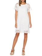 Rafaella Petite Lace Off-the-shoulder Bell-sleeve Dress