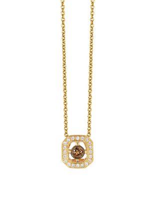 Le Vian Chocolatier Diamonds And 14k Yellow Gold Pendant Necklace