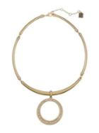 Laundry By Shelli Segal Wood Shores Goldtone & Crystal Pendant Necklace
