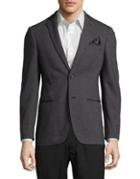 Tallia Orange Slim-fit Stripe Sportcoat