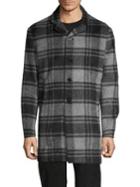 John Varvatos Star U.s.a. Carsen Plaid Car Coat