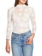 1.state Embroidered Mesh Top