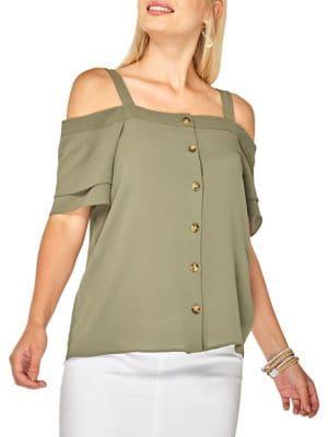 Dorothy Perkins Button Off-the-shoulder Top