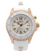 Kyboe Power Silicone & Rose Goldtone Stainless Steel Strap Watch/40mm