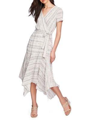 1.state Pattern Wrap Midi Dress