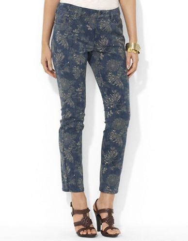 Lauren Jeans Co. Floral Straight Ankle Jeans