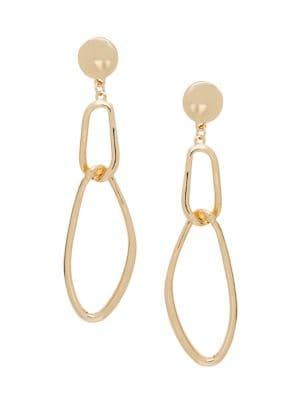 Design Lab Goldtone Link Drop Earrings