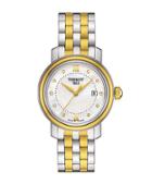 Tissot Diamond And Mother-of-pearl Two-tone Stainless Steel Bracelet Watch