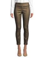 Lord & Taylor Petite Metallic Houndstooth Trousers