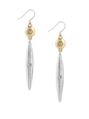 Lucky Brand Nouveau Americana Crystal Linear Drop Earrings