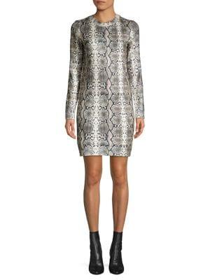 Vero Moda Snakeskin-print Mini Sweater Dress