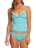 Lauren Ralph Lauren Seersucker Stripe Ruffle Tankini